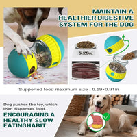 Adjustable treat dispenser ball — boredom buster for active dogs