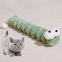 Catnip caterpillar cat toy — multiple color options