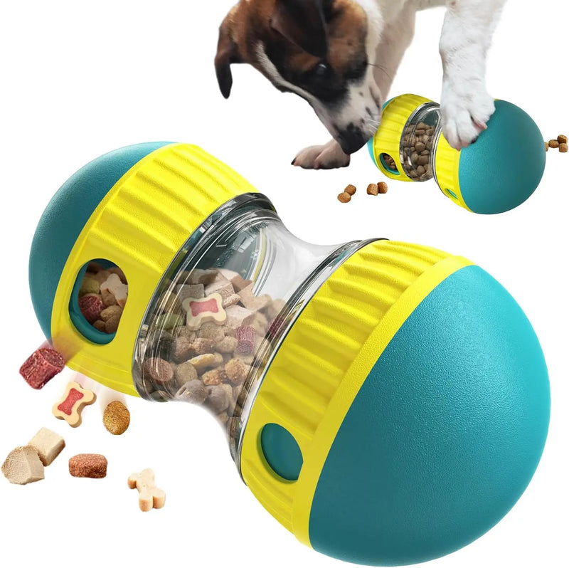 Dog treat dispensing puzzle ball — adjustable slow feeder and chase toy