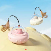 Electric cat teaser wand — USB rechargeable automatic design