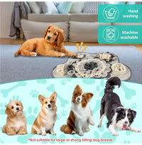 Snuffle mat dog toy — hide treats in textured flaps for enrichment
