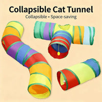 Y-shape cat tunnel — multiple entry points for enrichment play