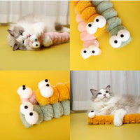 Catnip cat toy caterpillar — plush teaser for self-play