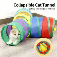 Cat tunnel S-shape — multi-opening interactive play tube